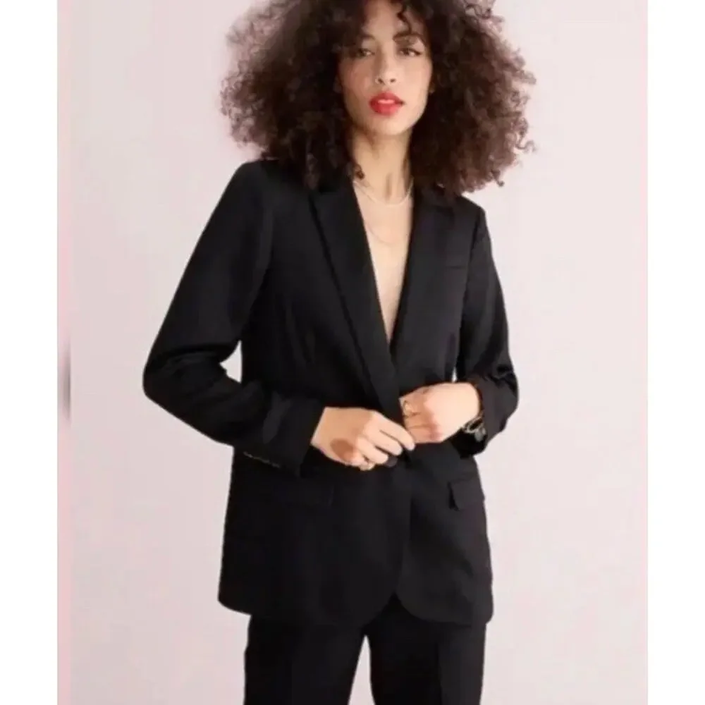 J. Crew Alfie Black Blazer Jacket Womens Size 4 ES